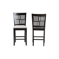 Baxton Studio Deanna Wood 2Piece Counter Stool Set