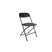 Btexpert Black Plastic Folding Chair Steel Frame Commercial High Weight 650Lb Capacity Event Chair Lightweight Set For Office We