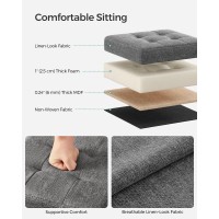 Songmics Storage Ottomans Set Of 2 Foldable Small Ottoman Foot Rests 118 Inches Foot Stool Cube Ottoman With Storage Each