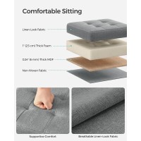 Songmics Storage Ottoman Foldable Small Ottoman Foot Rest 118 Inches Foot Stool Cube Ottoman With Storage Load Up To 286 Lb