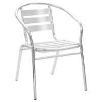 Vidaxl Stackable Patio Chairs 4 Pcs - Durable Aluminum Metal Chairs For Outdoor, Patio, Garden, Kitchen, Dining Room, Space Saving And Easy Assembly