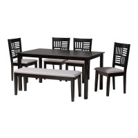 Baxton Studio Deanna Wood 6Piece Dining Set