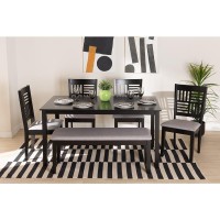 Baxton Studio Deanna Wood 6Piece Dining Set