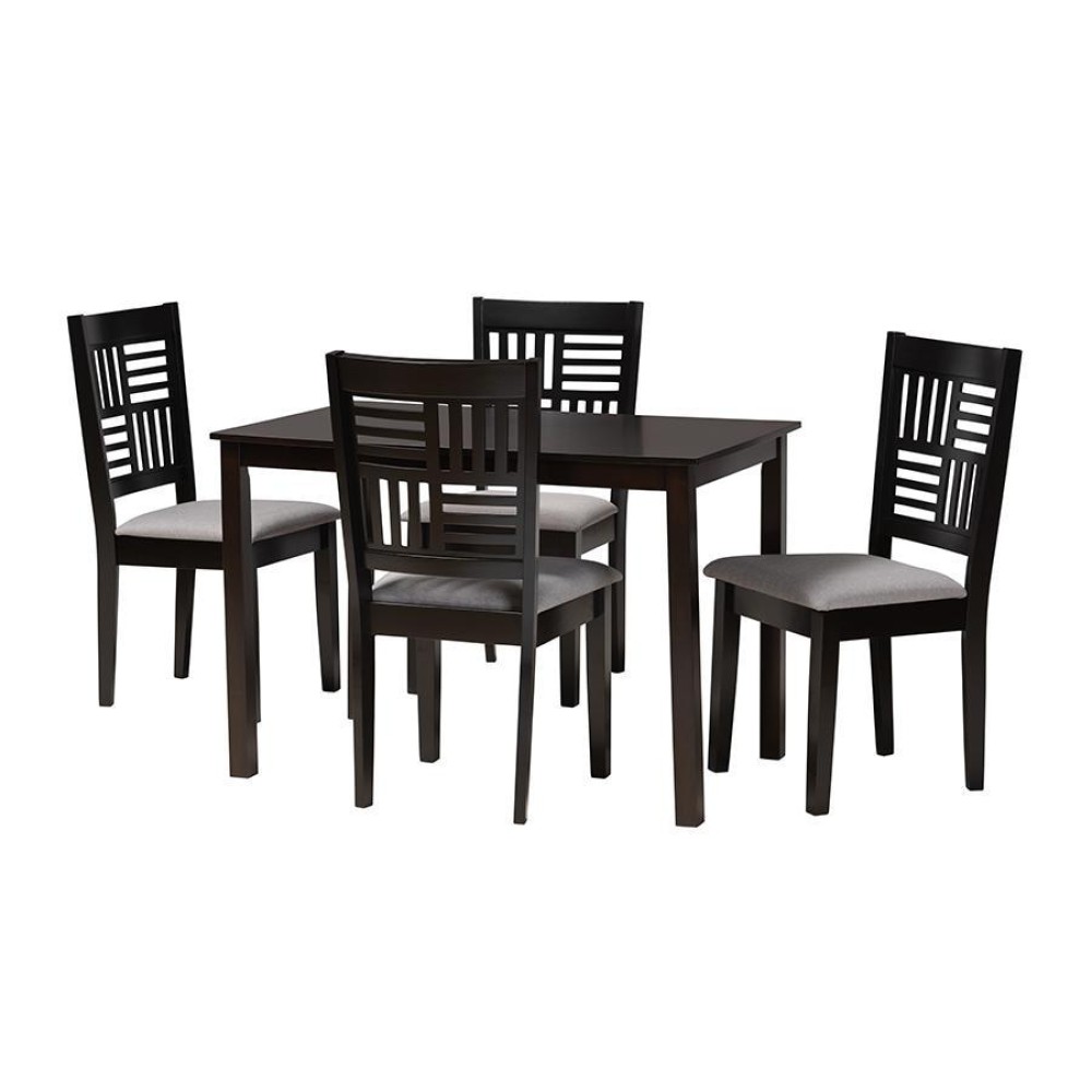 Baxton Studio Deanna Wood 5Piece Dining Set