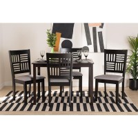 Baxton Studio Deanna Wood 5Piece Dining Set