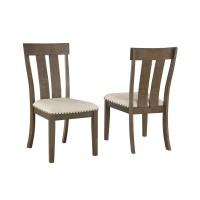 Best Quality Furniture D178-Sc2 Chairs, Brown Oak/Beige