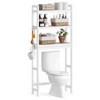 Songmics Over The Toilet Storage 3Tier Over Toilet Bathroom Organizer With Adjustable Shelf Fit Most Toilets Spacesaving C