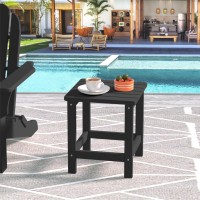 Udpatio Outdoor Side Table For Patio 2Pcs 16 X 16 Inches Adirondack Table Poolside Patio Table Hdpe End Table For Outside Back