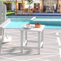 Udpatio Outdoor Side Table For Patio 2Pcs 16 X 16 Inches Adirondack Table Poolside Patio Table Hdpe End Table For Outside Back