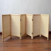 Bamboo Folding Room Divider Privacy Screens, Freestanding Partition Room Divider Screen Partial Partition For Bedroom Study Portable Room Seperating Divider (Color : Natural-4Panels, Size : 120X160C