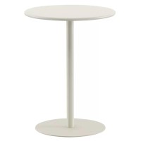 Bistro Table Indoor Outdoor Furniture Round Coffee Table Dining Table With Sturdy Base, For Garden Dining Room Bistro Home Bar, Metal Iron, More Color And Size (Color : Beige, Size : 60X72Cm)