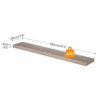 Hoobro Floating Shelves Wall Shelf Set Of 2 472 Inch Hanging Shelf With Invisible Brackets For Wall Decor In Bathroom Bedro