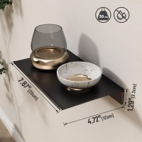 Danpoo Small Floating Shelf For Wall Storage Mini Display Shelf For Collectibles Metal Wall Shelf For Bathroomliving Roomkit