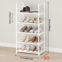 Hockmez 5Tier Small Shoe Rack Stackable Shoe Shelf Storage Organizer For Entryway Hallway Closet Bathroom Living Roomwhite5Ti