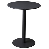 Round Bar Table, Indoor Outdoor Restaurant Pub End Side Table, Metal Cocktail Bistro Table, Coffee Table For Living Room, Balcony, Patio, More Color (Color : Black, Size : Dia 70Cm(27.5