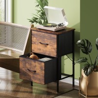 Wlive Night Stand Set 2 Dresser And Nightstand Sets Nightstands With 2 Fabric Drawers End Tables For Bedroom Bedside Furnitu