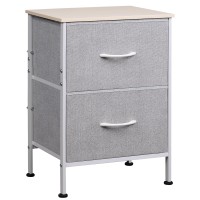 Wlive Nightstand Nightstand With 2 Drawers Bedside Furniture Night Stand Small Dresser For Bedroom College Dorm End Table