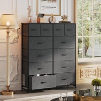 Wlive Tall Dresser For Bedroom With 12 Drawers Dressers Chests Of Drawers Fabric Dresser For Bedroom Closet Fabric Storage