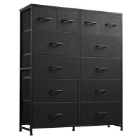 Wlive Tall Dresser For Bedroom With 12 Drawers Dressers Chests Of Drawers Fabric Dresser For Bedroom Closet Fabric Storage