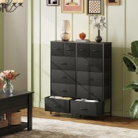 Wlive Tall Dresser For Bedroom With 12 Drawers Dressers Chests Of Drawers Fabric Dresser For Bedroom Closet Fabric Storage