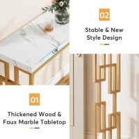 Tribesigns Gold Console Table, Modern 42.5