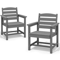 Serwall Patio Dining Chair Set Of 2 Gray