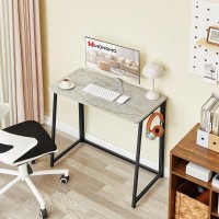 Wohomo Folding Desk Small Writing Desk 394 Spacesaving Foldable Laptop Table Writing Workstation For Home Office Easy Ass