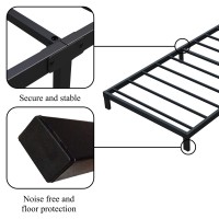 Upcanso 7 Inch Twin Bed Frames No Box Spring Need Low Profile Metal Platform Twin Size Bed Frame Heavy Duty Support Bedframes