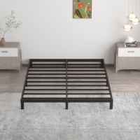 Upcanso 7 Inch California King Bed Frame No Box Spring Need Low Profile Metal Platform Cal King Size Bed Frame Heavy Duty Supp