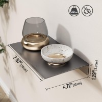 Danpoo Small Floating Shelf For Wall Storage Mini Display Shelf For Collectibles Metal Wall Shelf For Bathroomliving Roomkit