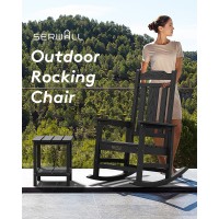 Serwall Outdoor Rocking Chair Black Set Of 4