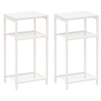 Yifeel Side Table Set Of 2 3 Tier End Table With Storage Tall Telephone Table Night Stand For Small Spaces Living Room Bedr