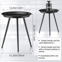 Round End Table Small Side Table Mini Metal Bedside Table For Living Room Bedroom Bed Side Sofa Side Mid Century Modern De