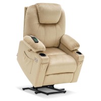 Mcombo Large Power Lift Recliner Chair Sofa With Massage And Heat For Big And Tall Elderly People 3 Positions Cup Holders And