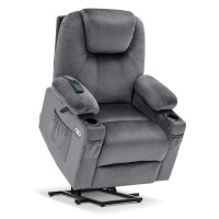 Mcombo Large Power Lift Recliner Chair Sofa With Massage And Heat For Big And Tall Elderly People 3 Positions Cup Holders And