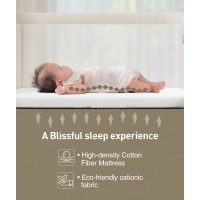 Fodoss Baby Bassinets Bedside Sleeper - All Mesh Bedside Bassinet With Wheels, 7 Height Adjustable Baby Bassinet For Infants, Beige