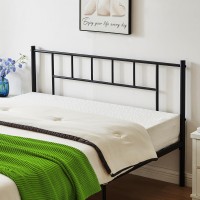 Vecelo Full Metal Platform Bed Frame With Headboard Heavy Duty Steel Slat Support Under Bed Storage No Box Spring Needed Easy