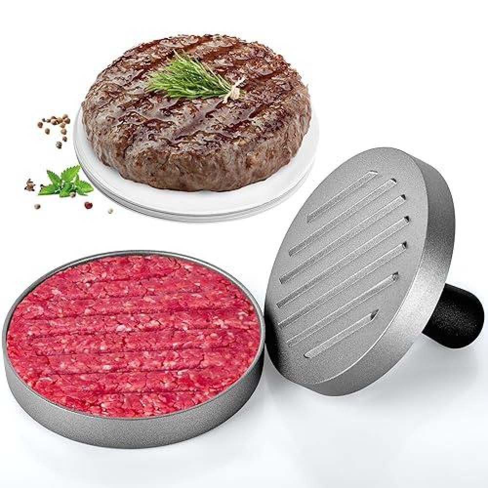 Lazybison Burger Press Patty Maker With 100Pcs Free Wax Papersaluminum Nonstick Hamburger Press Kit Burger Maker14Lb To 13L