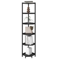 Hzuaneri Corner Shelf Stand Corner Bookshelf Storage Standing Shelf Unit With Metal Frame Plant Stand Corner Bookcase For Li