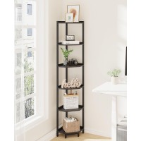 Hzuaneri Corner Shelf Stand Corner Bookshelf Storage Standing Shelf Unit With Metal Frame Plant Stand Corner Bookcase For Li