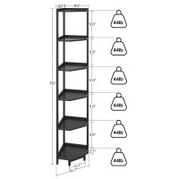 Hzuaneri Corner Shelf Stand Corner Bookshelf Storage Standing Shelf Unit With Metal Frame Plant Stand Corner Bookcase For Li