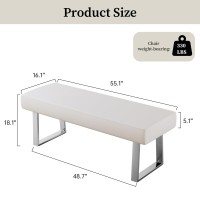 Jiexi Bedroom Bench Bed End Upholstered Bench Indoor Corner Small Bench Kitchen Bench With Metal Legs For Entryway Dining Room A