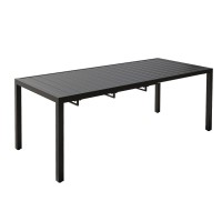 Vicllax Expandable Patio Table Metal Rectangle Outdoor Dining Table For 8 6 4 Person Patio Dining Table For Lawn Garden