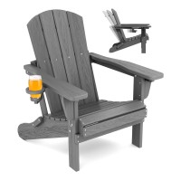 Serwall Adjustable Folding Adirondack Chair Gray