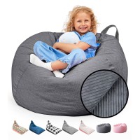 Stuffed Animal Bean Bag Storage No Filler Machine Washable Kids Bean Bag Chair Cover Makes Extra Large Bean Bag Chair Stuff