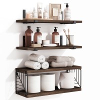 Fixwal 31 Tier Bathroom Floating Shelves Over Toilet 158In Farmhouse Rustic Wood Shelves Wall Decor For Bathroom Living Roo