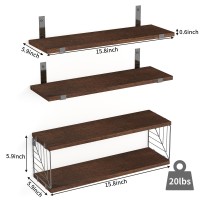 Fixwal 31 Tier Bathroom Floating Shelves Over Toilet 158In Farmhouse Rustic Wood Shelves Wall Decor For Bathroom Living Roo