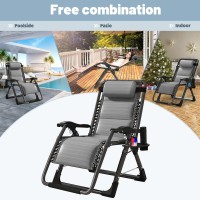 Slsy Zero Gravity Chair Reclining Lounge Chair With Removable Tray For Indoor And Outdoor Patio Recliner Folding Reclining Cha