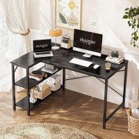 Huuger L Shaped Desk 47 Inches Computer Desk With Reversible Storage Shelves Gaming Desk Corner Desk Home Office Desks Writi