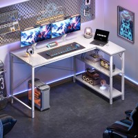 Huuger L Shaped Desk 47 Inches Computer Desk With Reversible Storage Shelves Gaming Desk Corner Desk Home Office Desks Writi